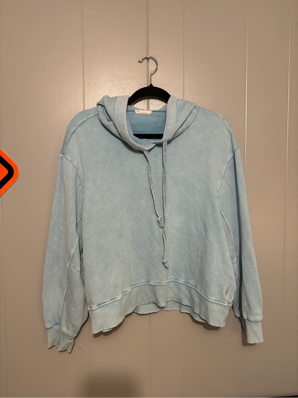 FP Movement by Free People Washed Light Blue Hooded Pullover